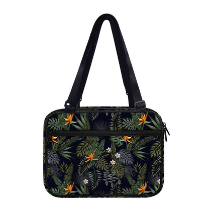 Night Tropical Hawaii Pattern Print Double Strap Bible Bag