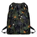 Night Tropical Hawaii Pattern Print Drawstring Backpack