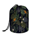 Night Tropical Hawaii Pattern Print Drawstring Makeup Bag