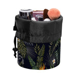 Night Tropical Hawaii Pattern Print Drawstring Makeup Bag