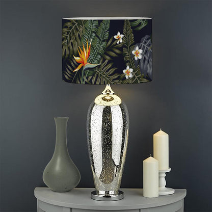 Night Tropical Hawaii Pattern Print Drum Lamp Shade