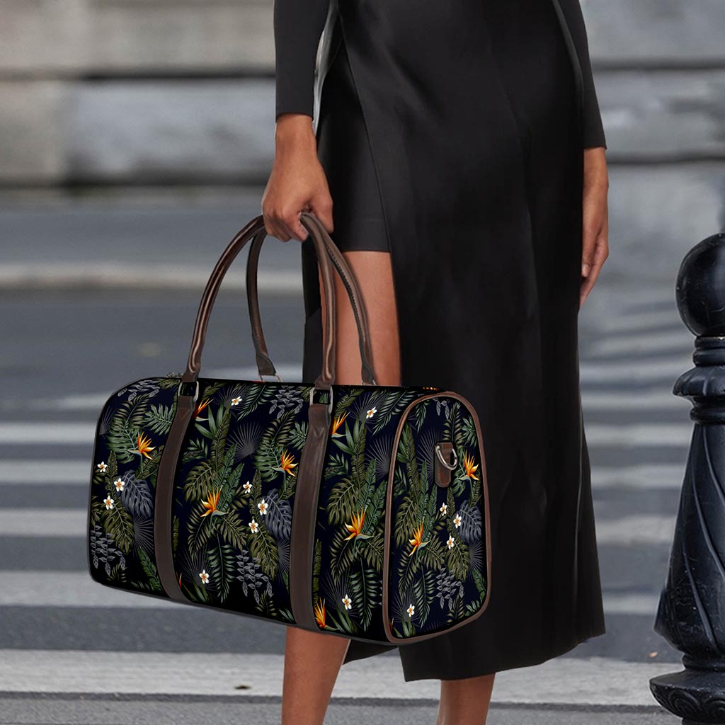 Night Tropical Hawaii Pattern Print Duffle Bag