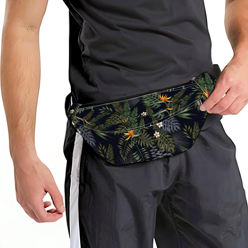 Night Tropical Hawaii Pattern Print Fanny Pack
