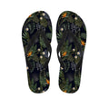 Night Tropical Hawaii Pattern Print Flip Flops