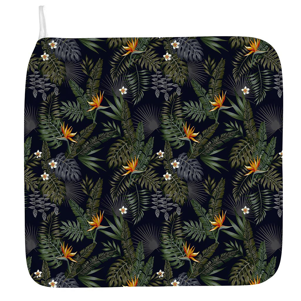 Night Tropical Hawaii Pattern Print Hand Towel