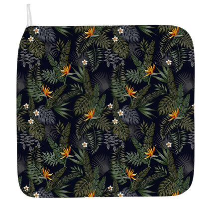 Night Tropical Hawaii Pattern Print Hand Towel