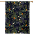 Night Tropical Hawaii Pattern Print House Flag