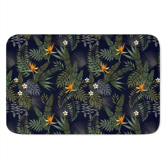 Night Tropical Hawaii Pattern Print Indoor Door Mat