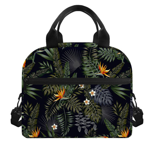 Night Tropical Hawaii Pattern Print Insulated Lunch Bag