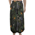 Night Tropical Hawaii Pattern Print Lantern Pants
