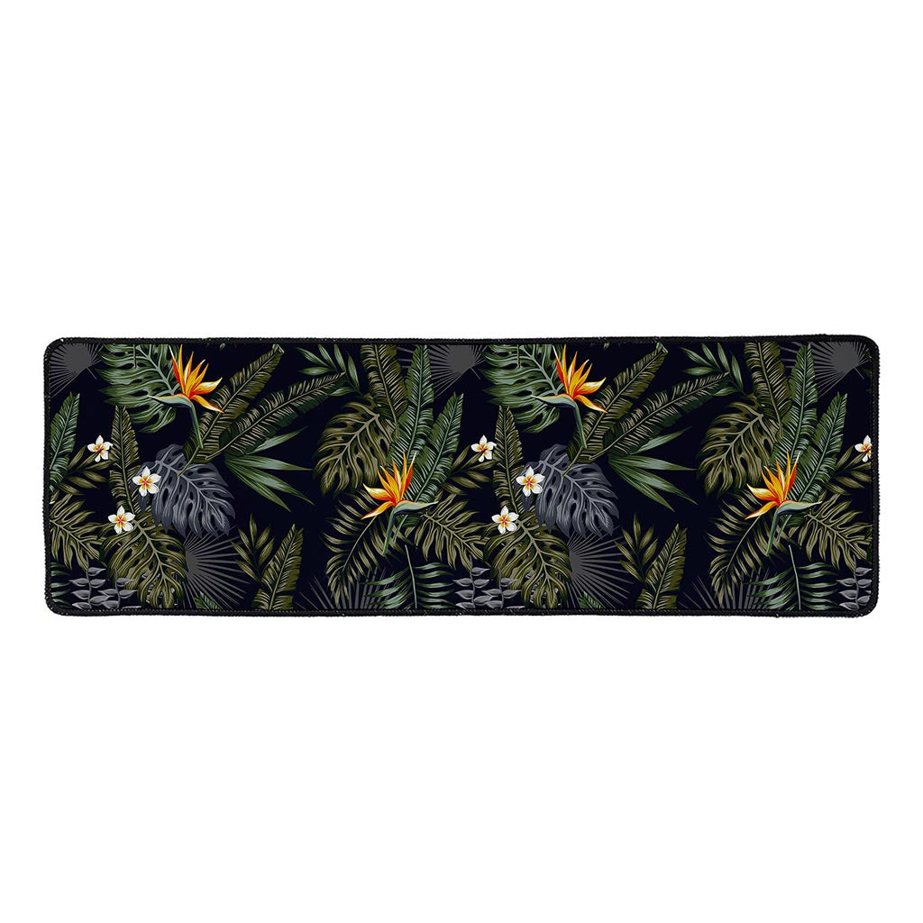 Night Tropical Hawaii Pattern Print Long Kitchen Mat