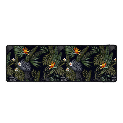 Night Tropical Hawaii Pattern Print Long Kitchen Mat