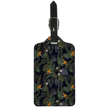 Night Tropical Hawaii Pattern Print Luggage Tag