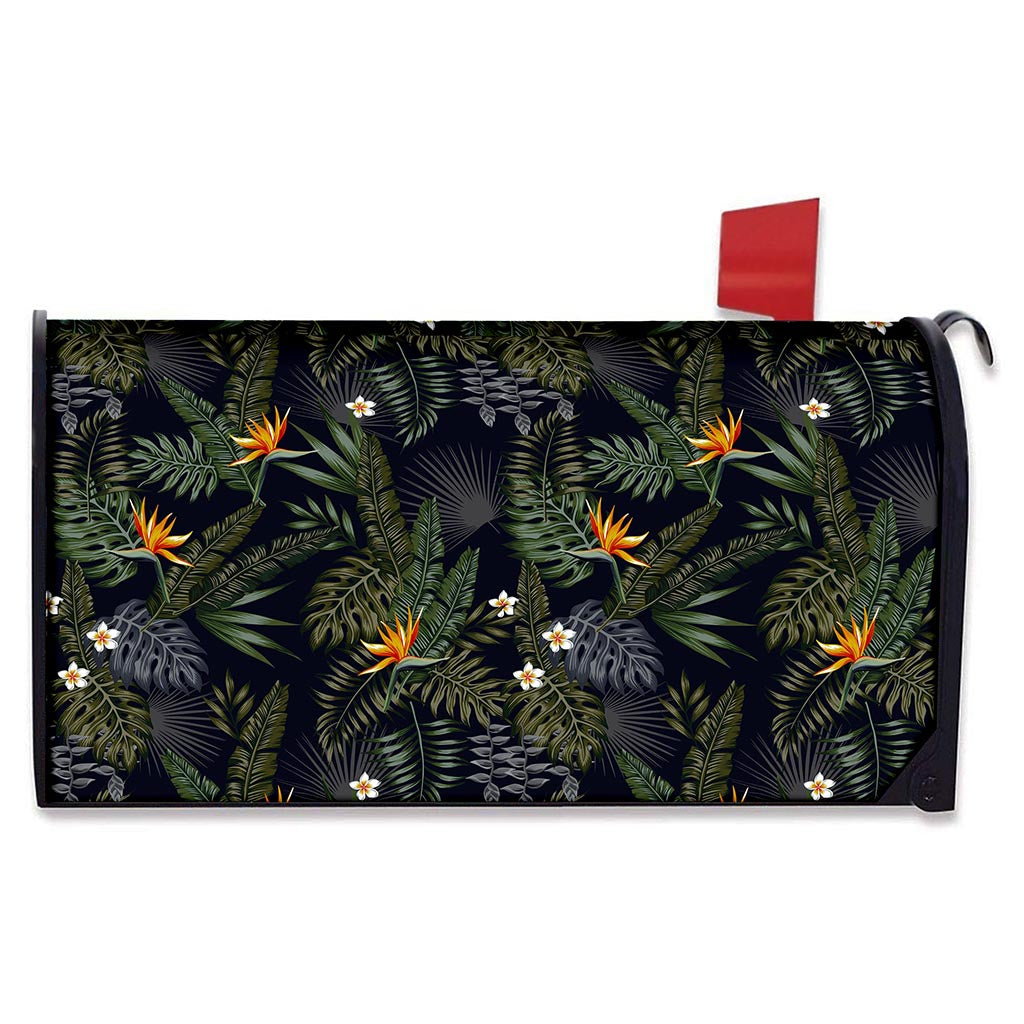 Night Tropical Hawaii Pattern Print Mailbox Cover