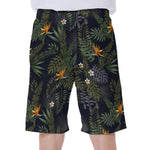 Night Tropical Hawaii Pattern Print Men's Beach Shorts