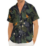 Night Tropical Hawaii Pattern Print Men's Deep V-Neck Shirt