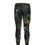 Night Tropical Hawaii Pattern Print Men's leggings