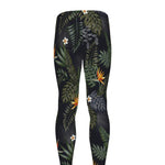 Night Tropical Hawaii Pattern Print Men's leggings