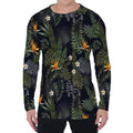 Night Tropical Hawaii Pattern Print Men's Long Sleeve T-Shirt