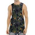 Night Tropical Hawaii Pattern Print Men's Muscle Tank Top