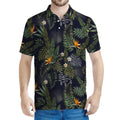 Night Tropical Hawaii Pattern Print Men's Polo Shirt