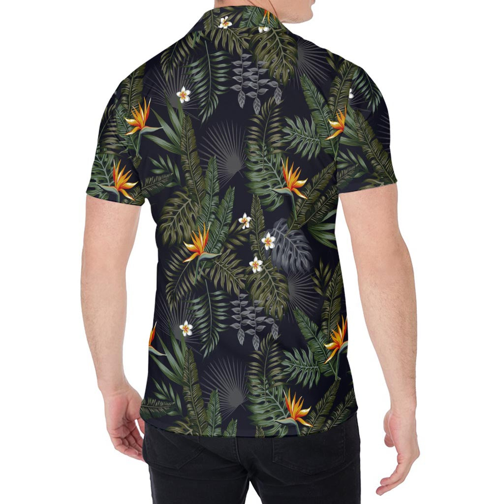 Night Tropical Hawaii Pattern Print Men's Shirt