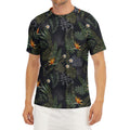 Night Tropical Hawaii Pattern Print Men's Short Sleeve Rash Guard