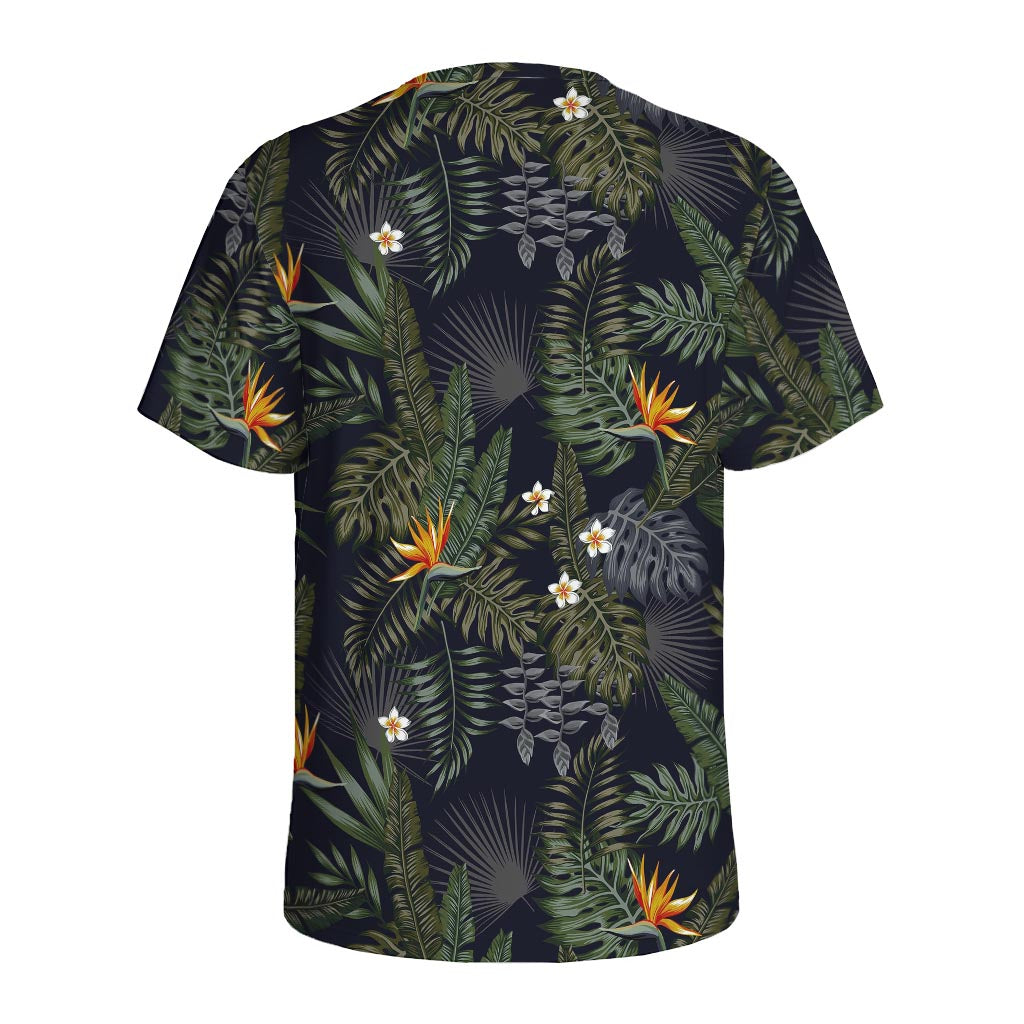 Night Tropical Hawaii Pattern Print Men's Sports T-Shirt