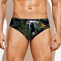 Night Tropical Hawaii Pattern Print Men's Swim Briefs