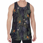 Night Tropical Hawaii Pattern Print Men's Velvet Tank Top