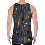 Night Tropical Hawaii Pattern Print Men's Velvet Tank Top