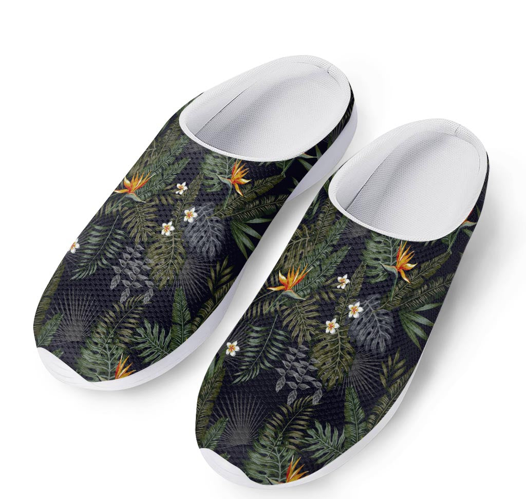 Night Tropical Hawaii Pattern Print Mesh Casual Shoes