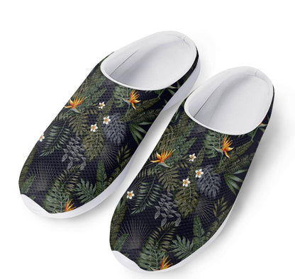 Night Tropical Hawaii Pattern Print Mesh Casual Shoes