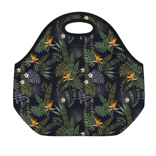 Night Tropical Hawaii Pattern Print Neoprene Lunch Bag