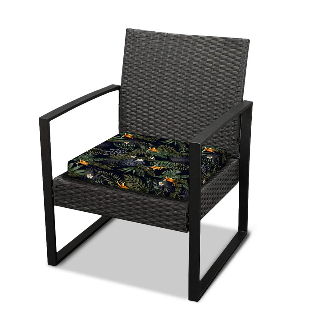 Night Tropical Hawaii Pattern Print Outdoor Seat Cushion Cover