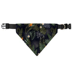 Night Tropical Hawaii Pattern Print Over The Collar Dog Bandana