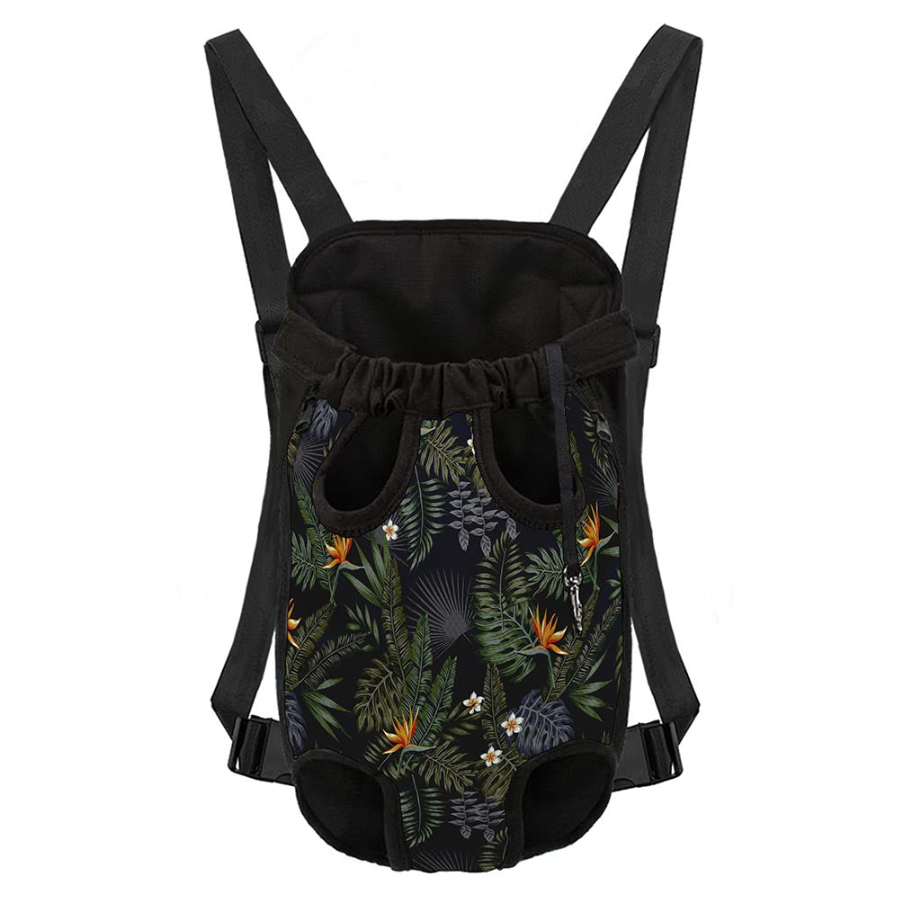 Night Tropical Hawaii Pattern Print Pet Carrier Backpack