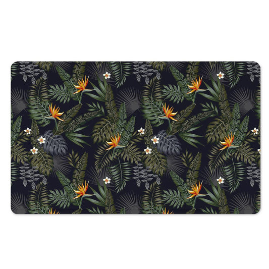 Night Tropical Hawaii Pattern Print Polyester Doormat