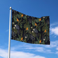 Night Tropical Hawaii Pattern Print Polyester Flag