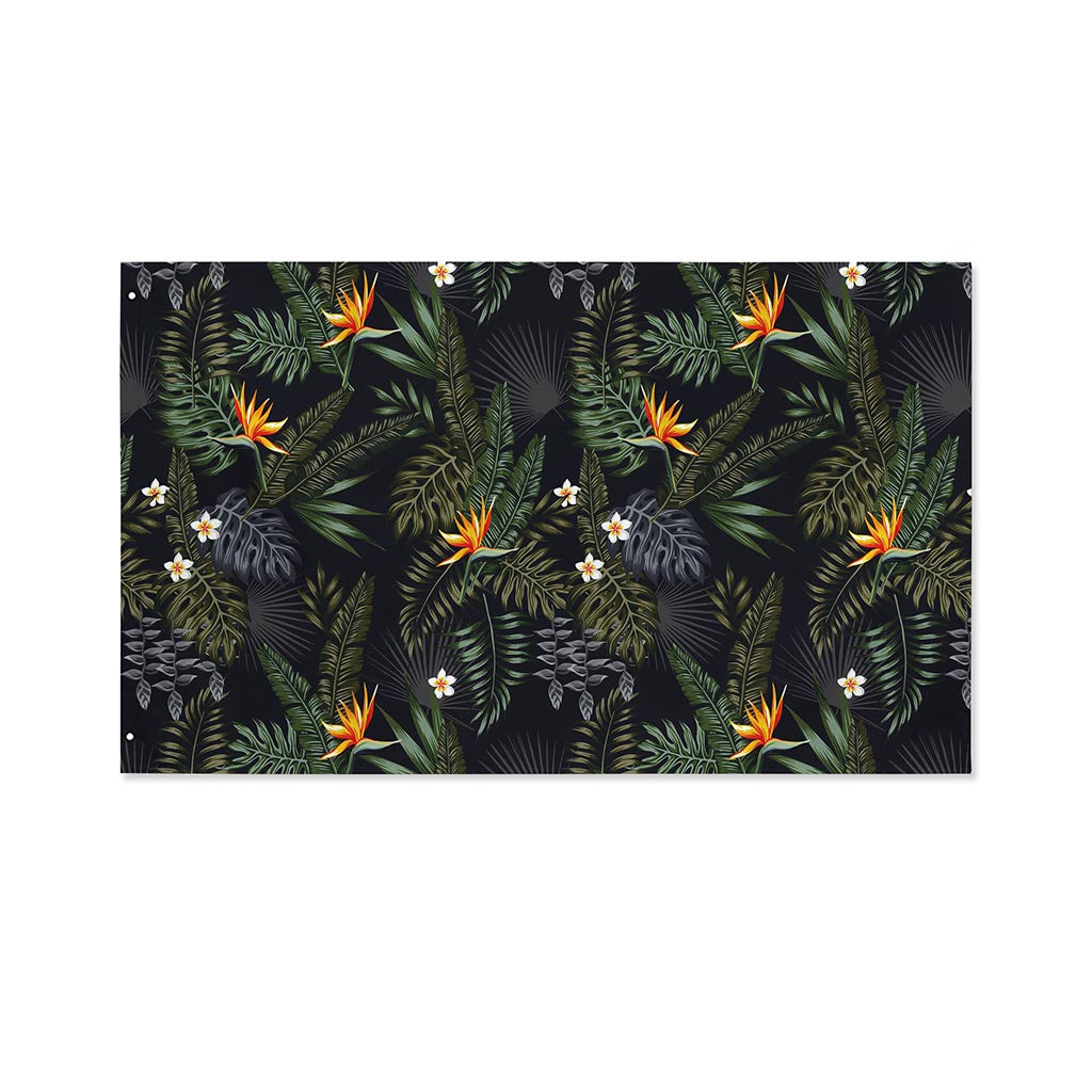 Night Tropical Hawaii Pattern Print Polyester Flag