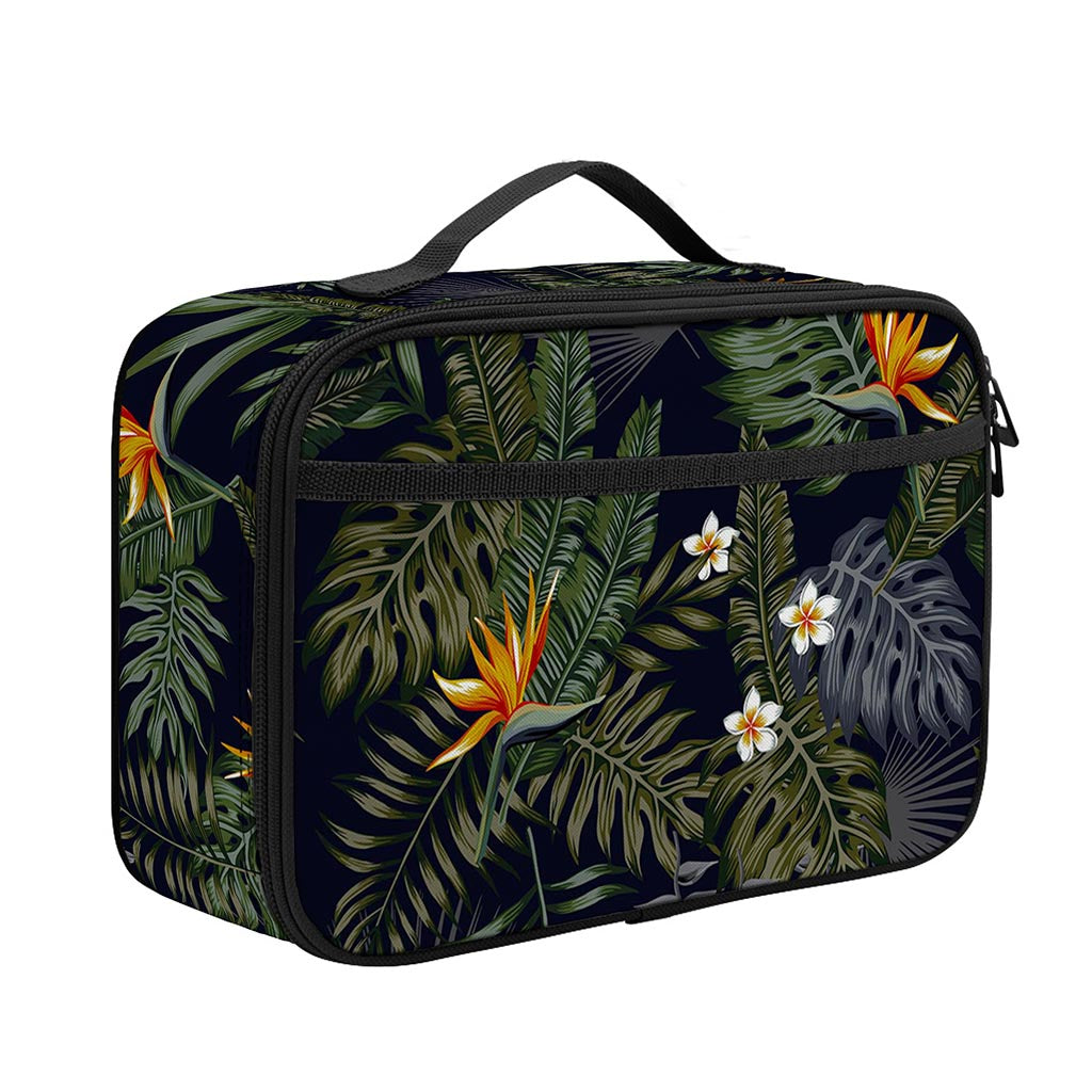 Night Tropical Hawaii Pattern Print Portable Lunch Bag