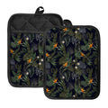 Night Tropical Hawaii Pattern Print Pot Holders With Pocket