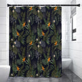 Night Tropical Hawaii Pattern Print Premium Shower Curtain