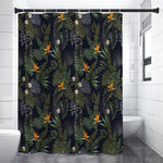 Night Tropical Hawaii Pattern Print Premium Shower Curtain