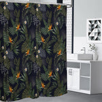 Night Tropical Hawaii Pattern Print Premium Shower Curtain