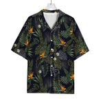 Night Tropical Hawaii Pattern Print Rayon Hawaiian Shirt