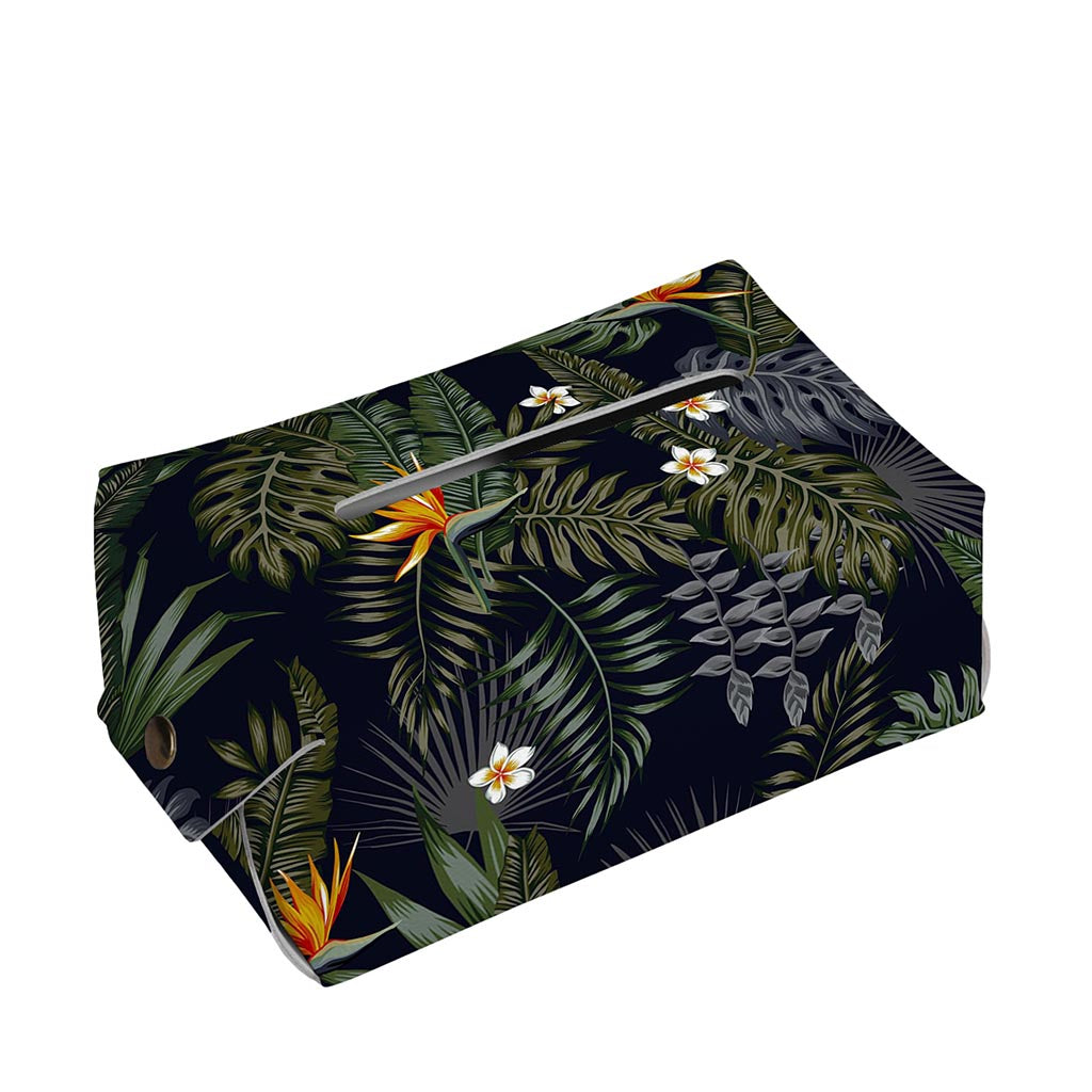Night Tropical Hawaii Pattern Print Rectangle Tissue Box Cover