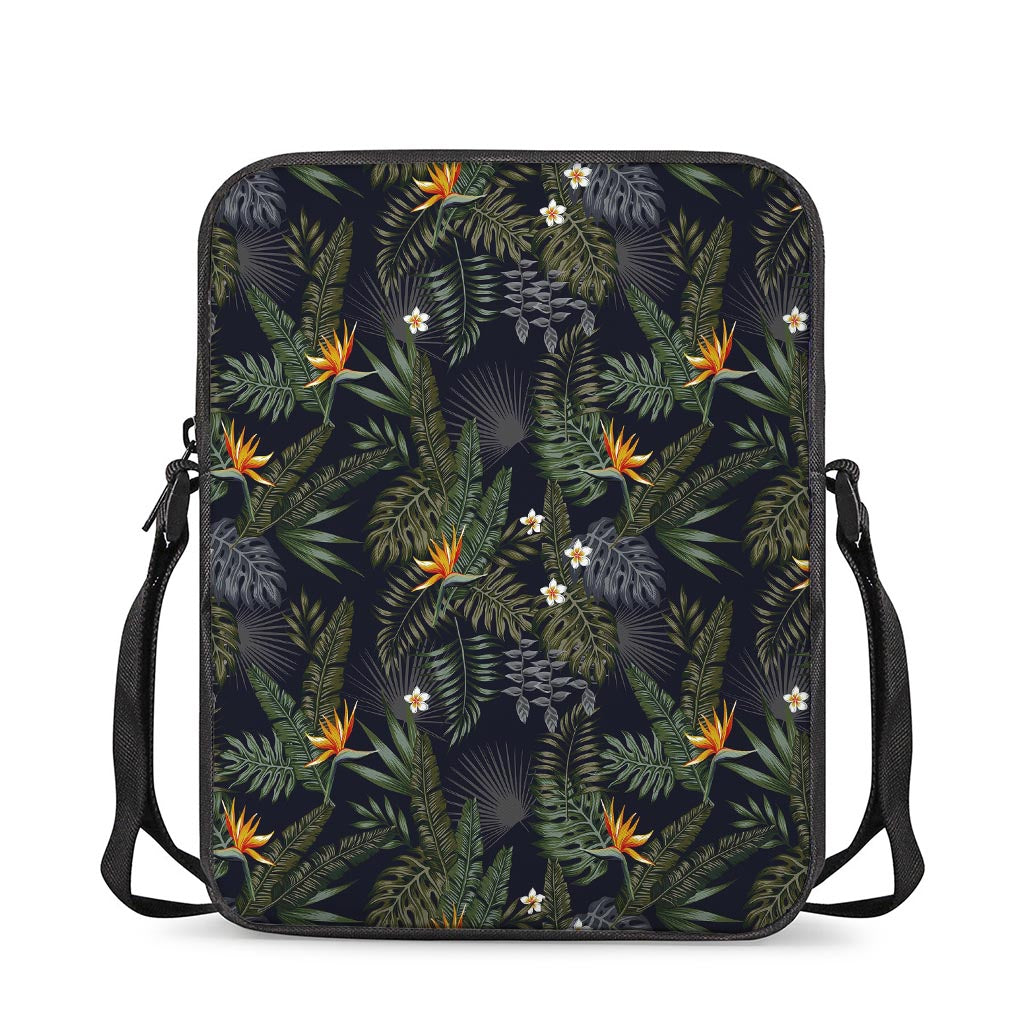 Night Tropical Hawaii Pattern Print Rectangular Crossbody Bag