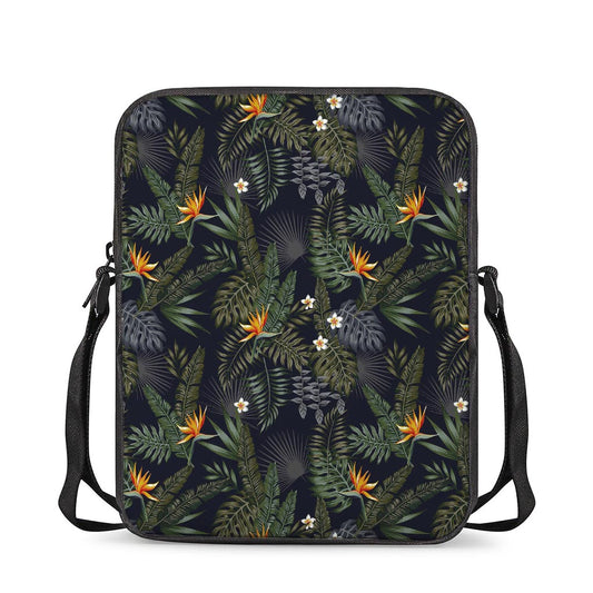 Night Tropical Hawaii Pattern Print Rectangular Crossbody Bag