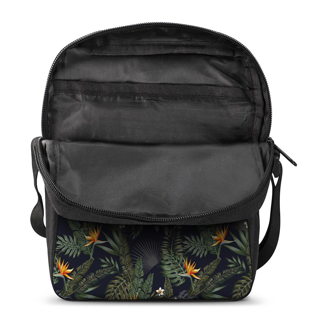 Night Tropical Hawaii Pattern Print Rectangular Crossbody Bag